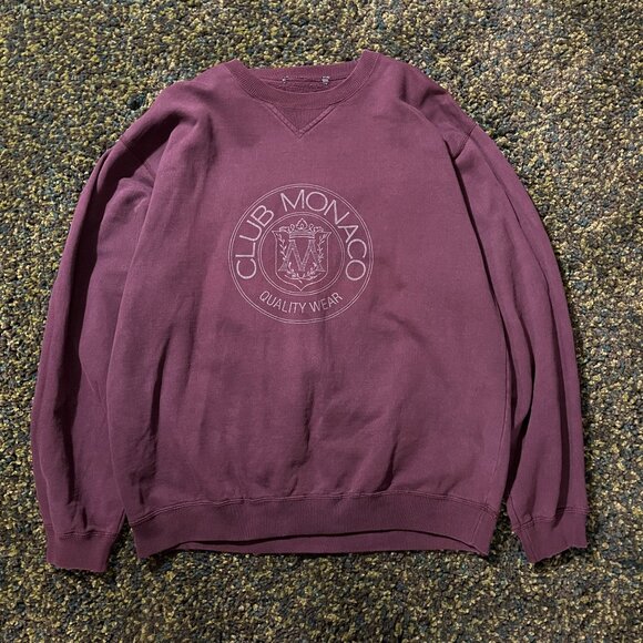 Club Monaco Other - Club Monaco Vintage Maroon Heritage Crest Pullover (no tag, M, oversized)
